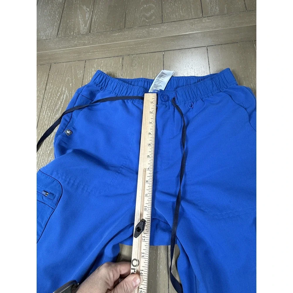FIGS Cairo Cargo Pants Mens Small Blue‎ Button Jogger Scrub Workwear Nurse